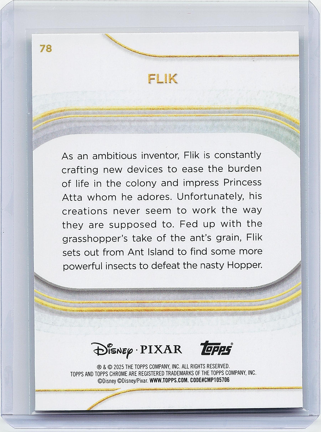 2025 Topps Chrome Disney #78 Flik Yellow Mini-Diamonds