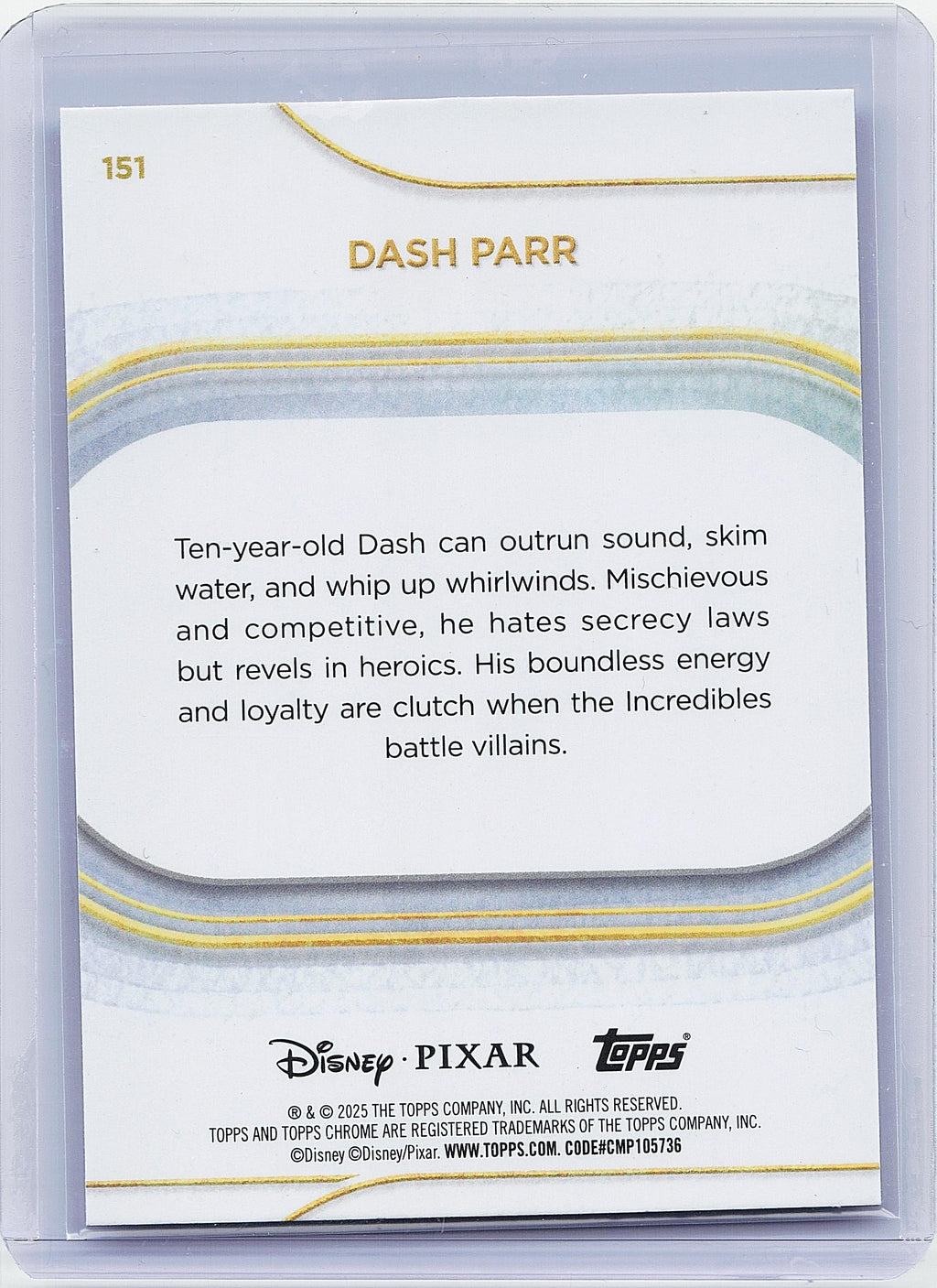 2025 Topps Chrome Disney #151 Dash Parr