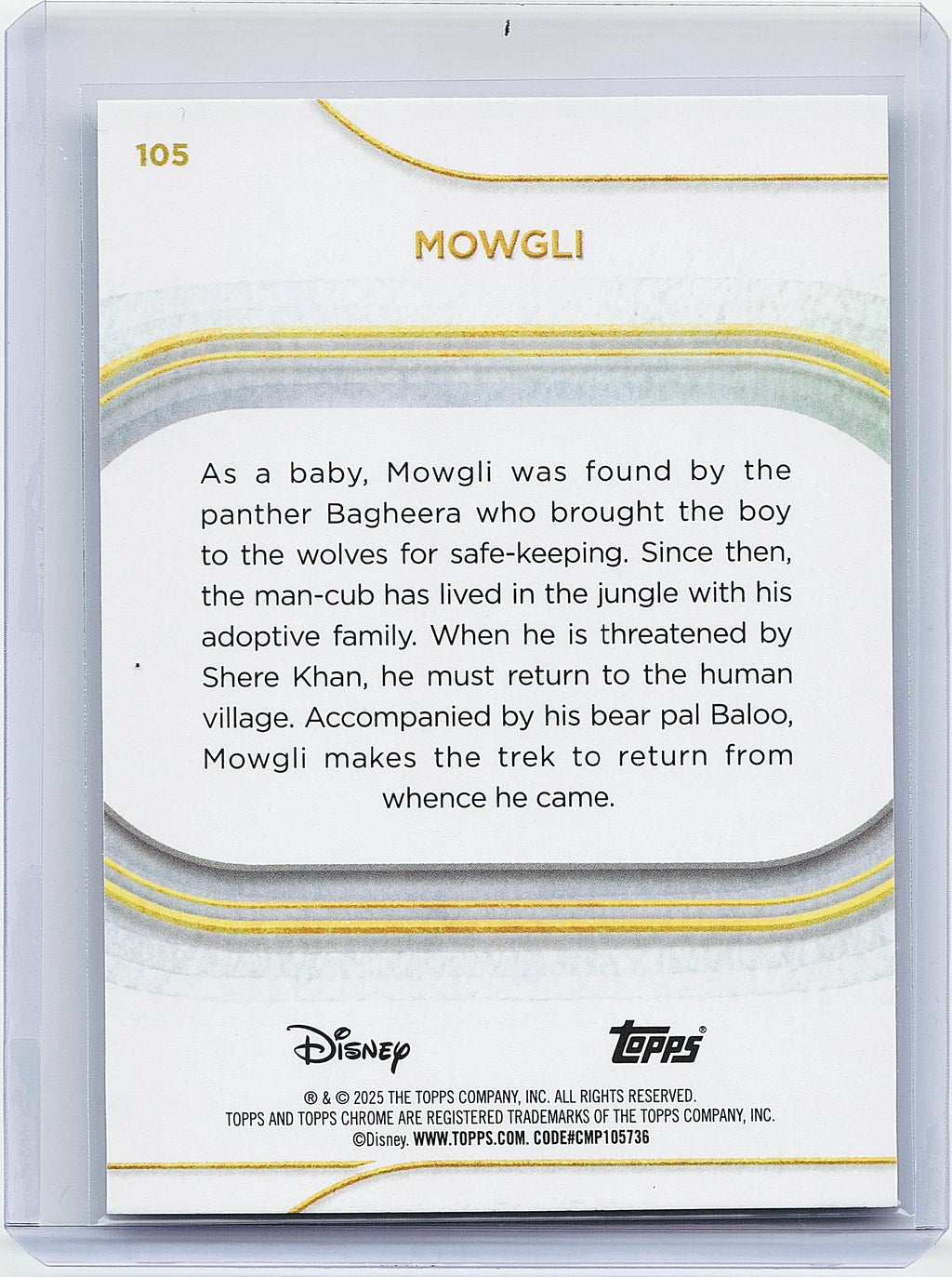 2025 Topps Chrome Disney #105 Mowgli Prism