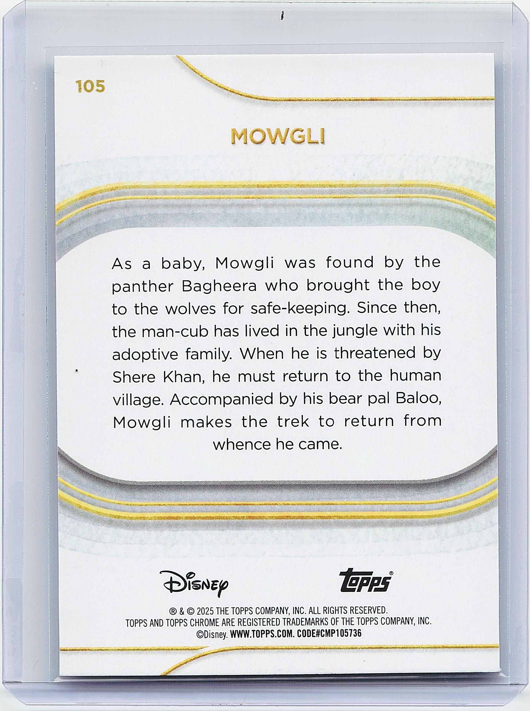 2025 Topps Chrome Disney #105 Mowgli Prism