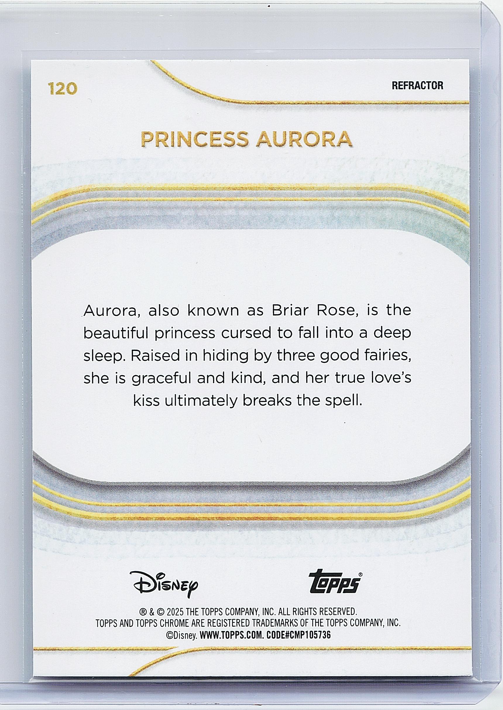 2025 Topps Chrome Disney #120 Princess Aurora Refractor