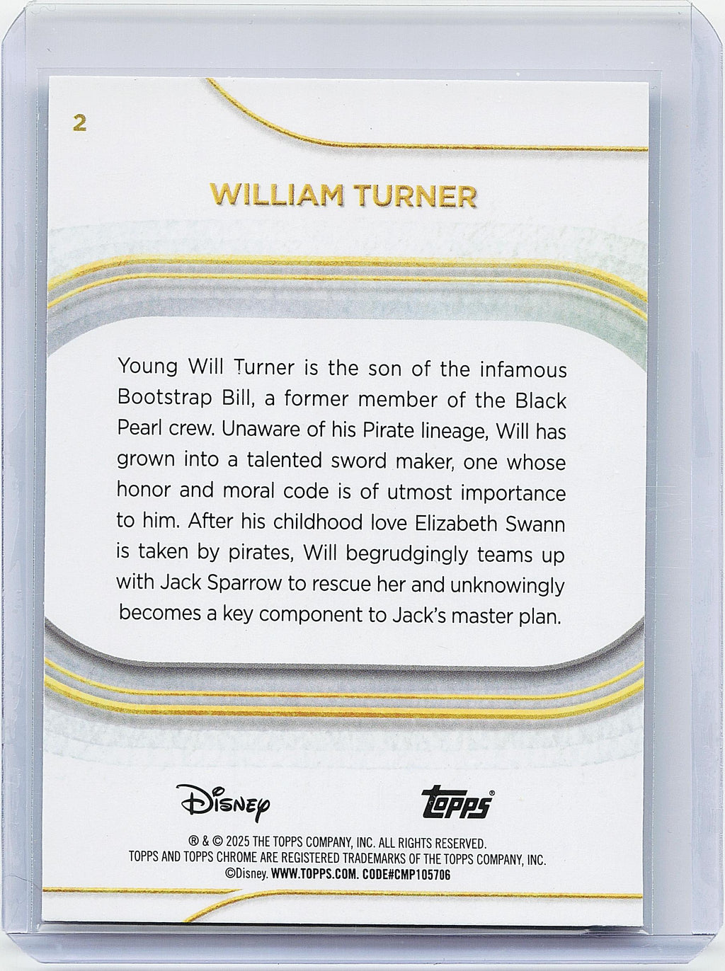 2025 Topps Chrome Disney #2 William Turner