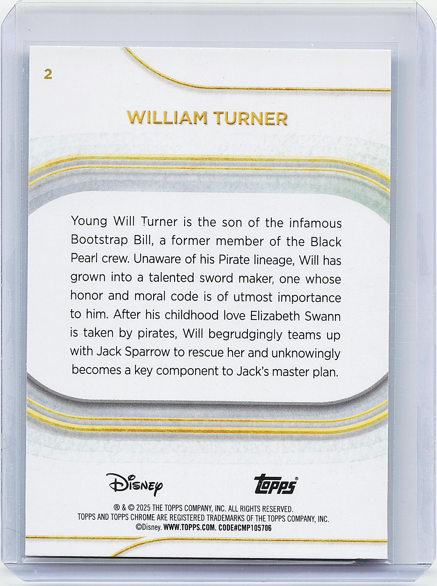 2025 Topps Chrome Disney #2 William Turner