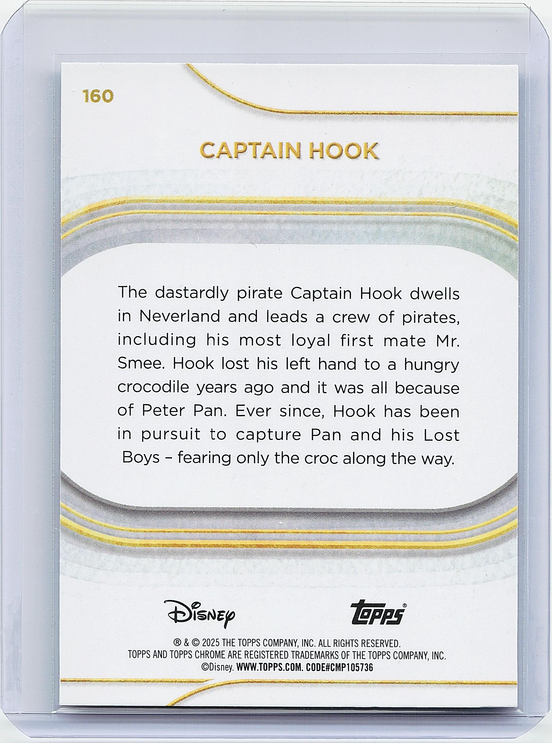 2025 Topps Chrome Disney #160 Captain Hook