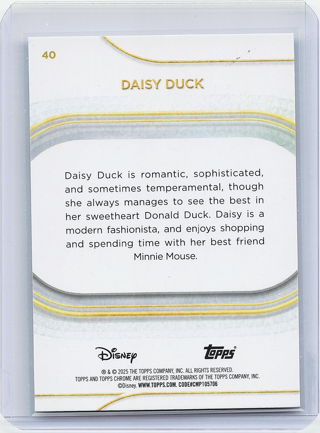2025 Topps Chrome Disney #40 Daisy Duck