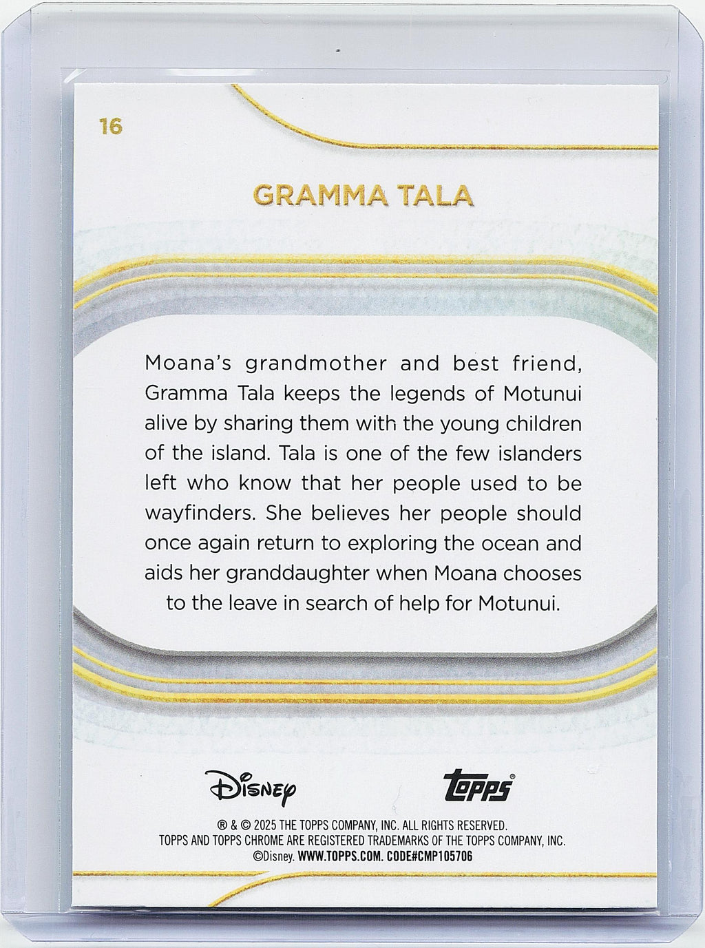 2025 Topps Chrome Disney #16 Gramma Tala