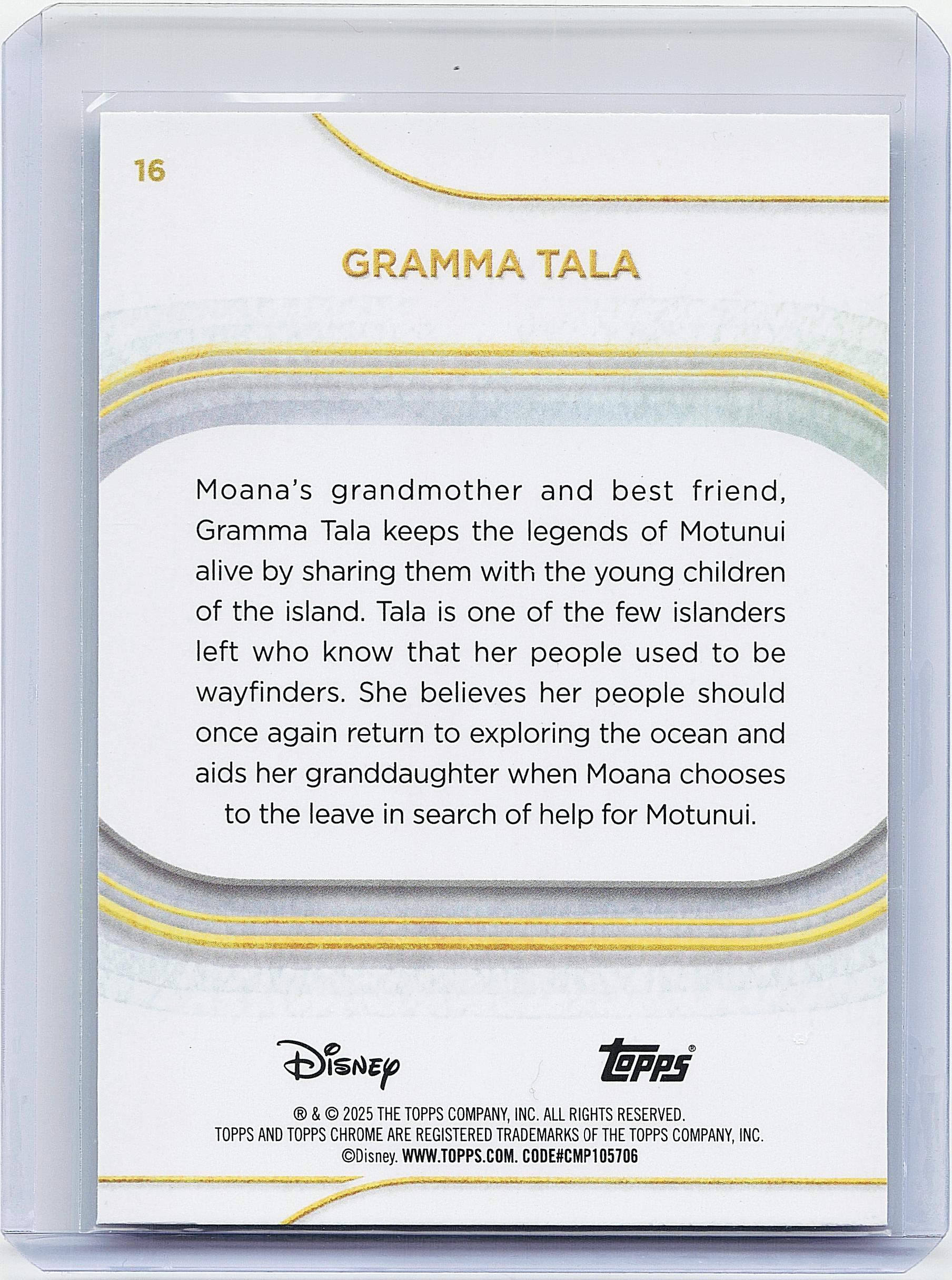 2025 Topps Chrome Disney #16 Gramma Tala