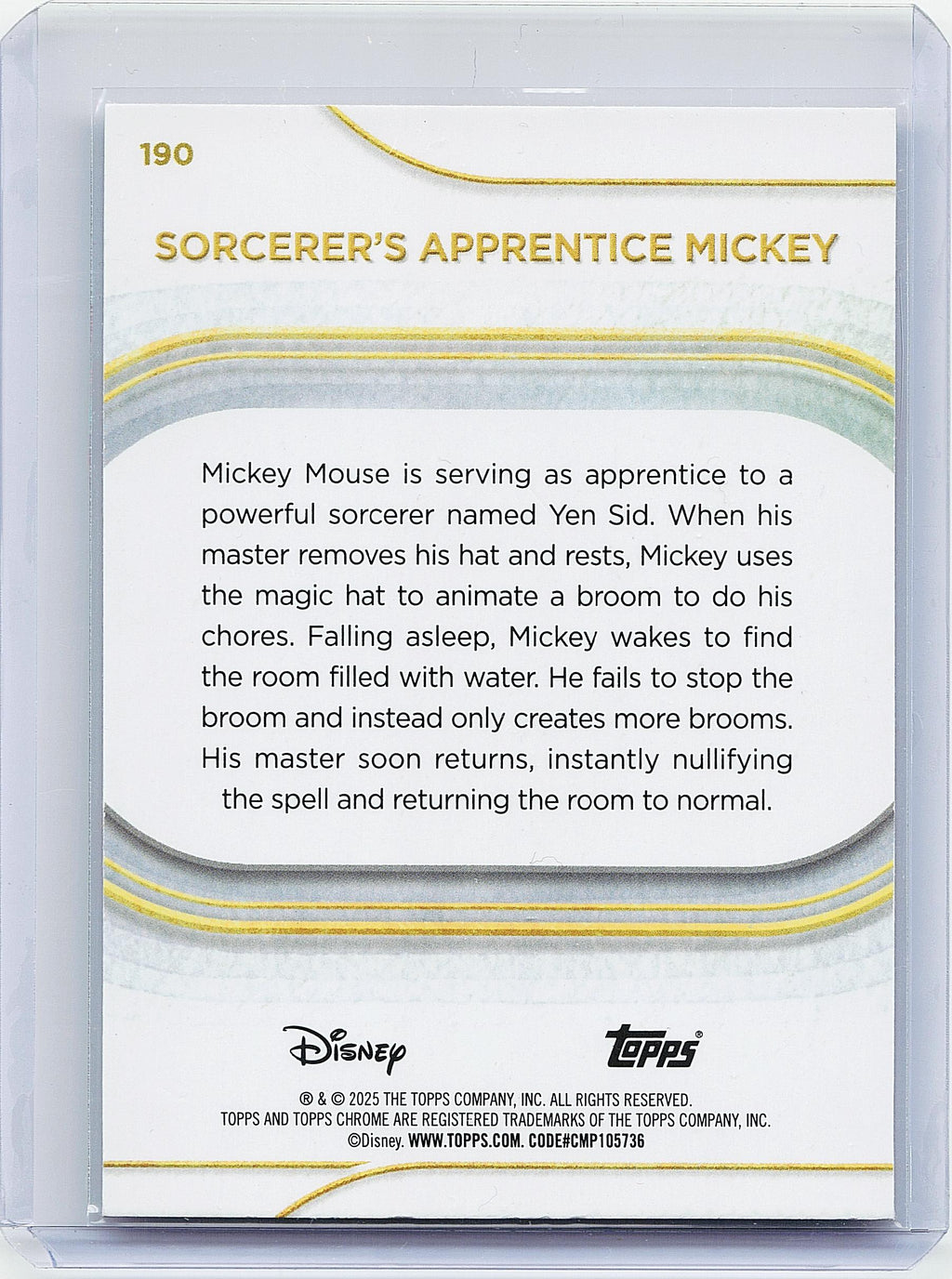 2025 Topps Chrome Disney #190 Sorcerer's Apprentice Mickey