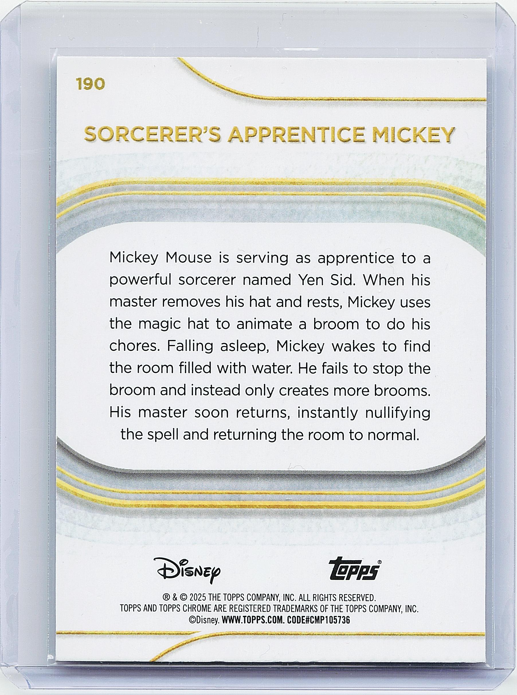 2025 Topps Chrome Disney #190 Sorcerer's Apprentice Mickey
