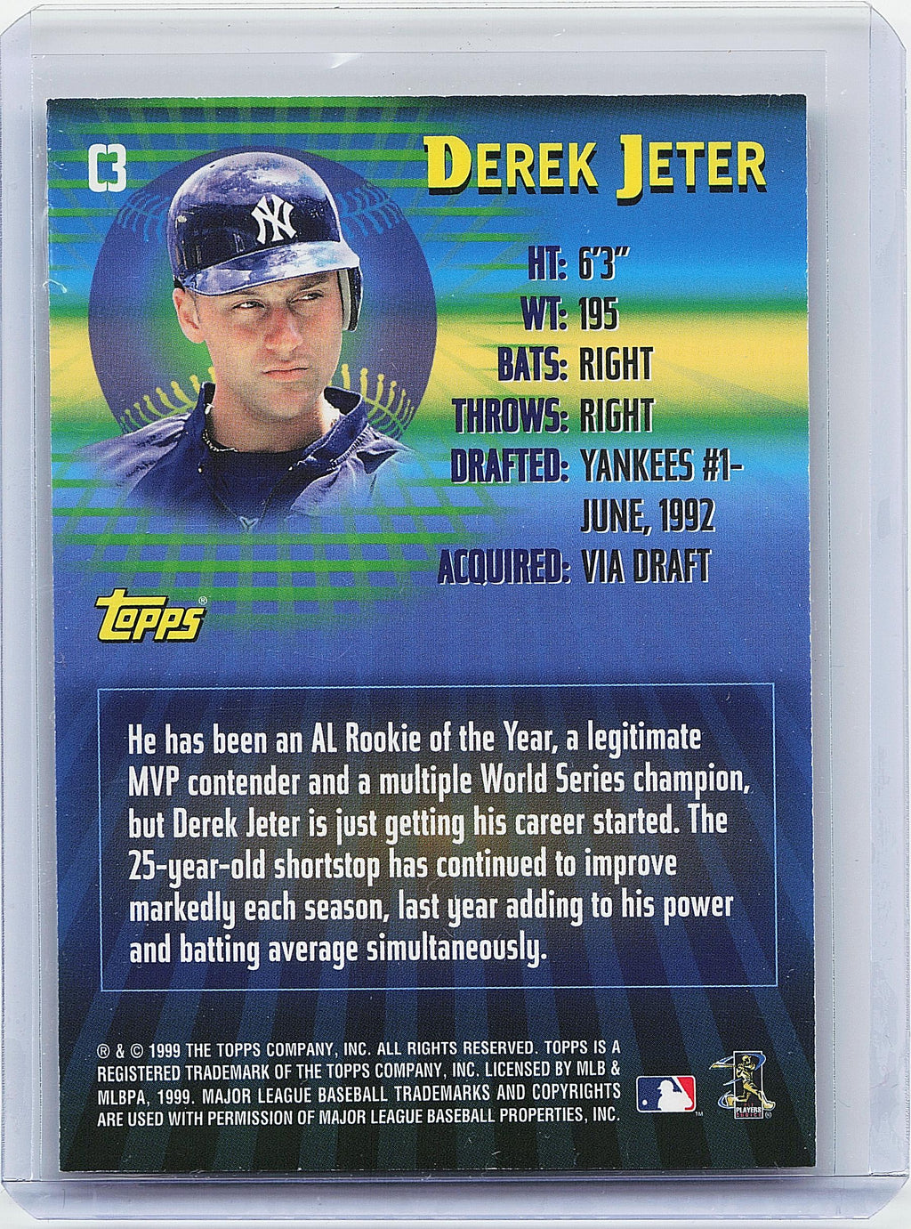 2000 Topps #C3 Derek Jeter 21st Century