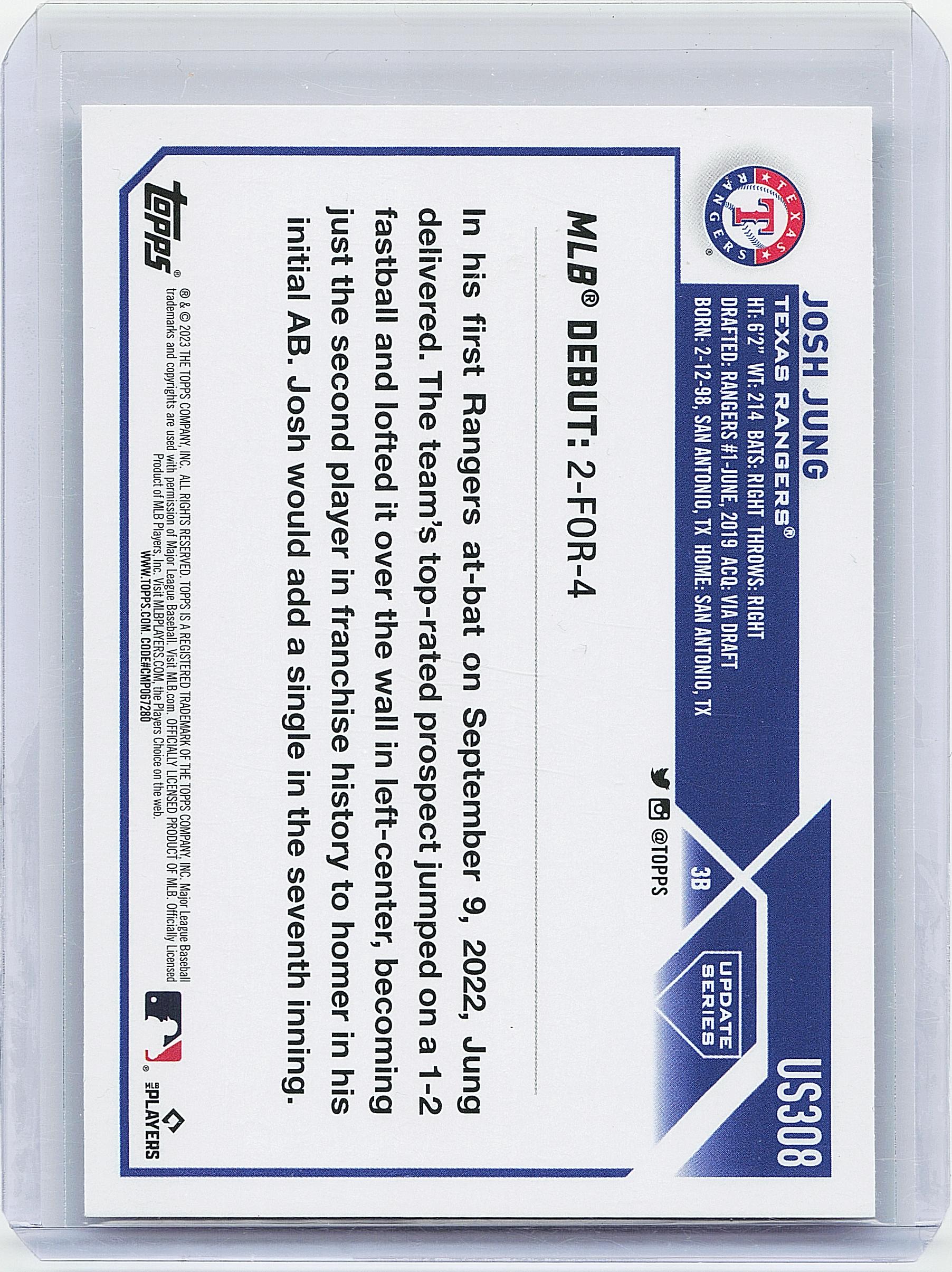 2023 Topps Update #US308 Josh Jung