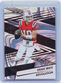2025 Panini Revolution #48 Drake Maye Red Swirl