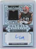 2024 Panini Obsidian #MMA-CTN Cedric Tillman Matrix Material Auto Silver #/99