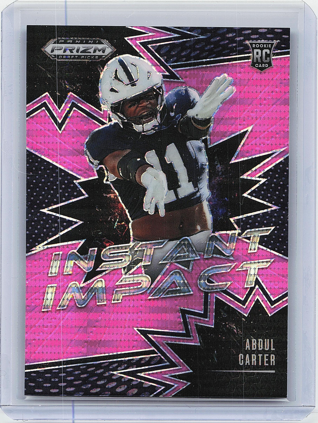 2025 Prizm Draft Picks #II-ACR Abdul Carter Instant Impact Neon Pink Pulsar #/25