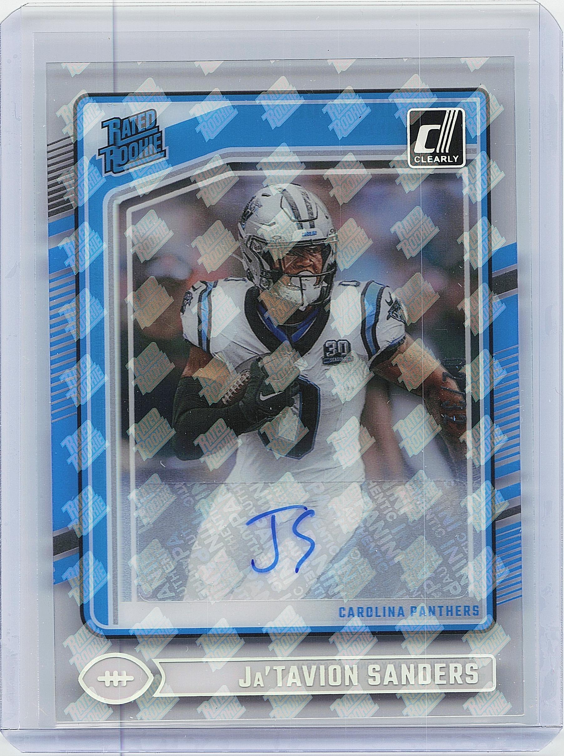 2024 Clearly Donruss #81 Ja'Tavion Sanders Clearly Rated Rookie Autographs