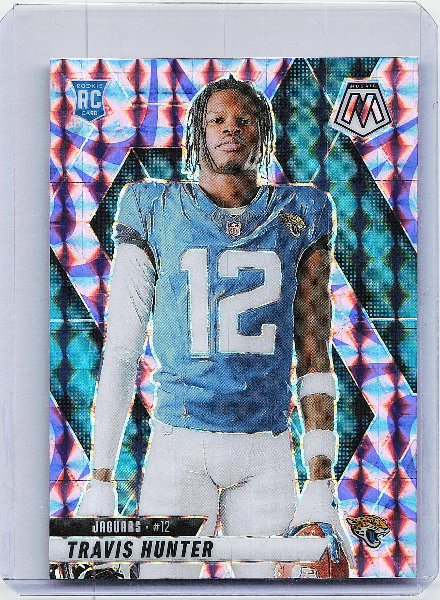 2025 Panini Mosaic #279 Travis Hunter Mosaic Reactive Purple