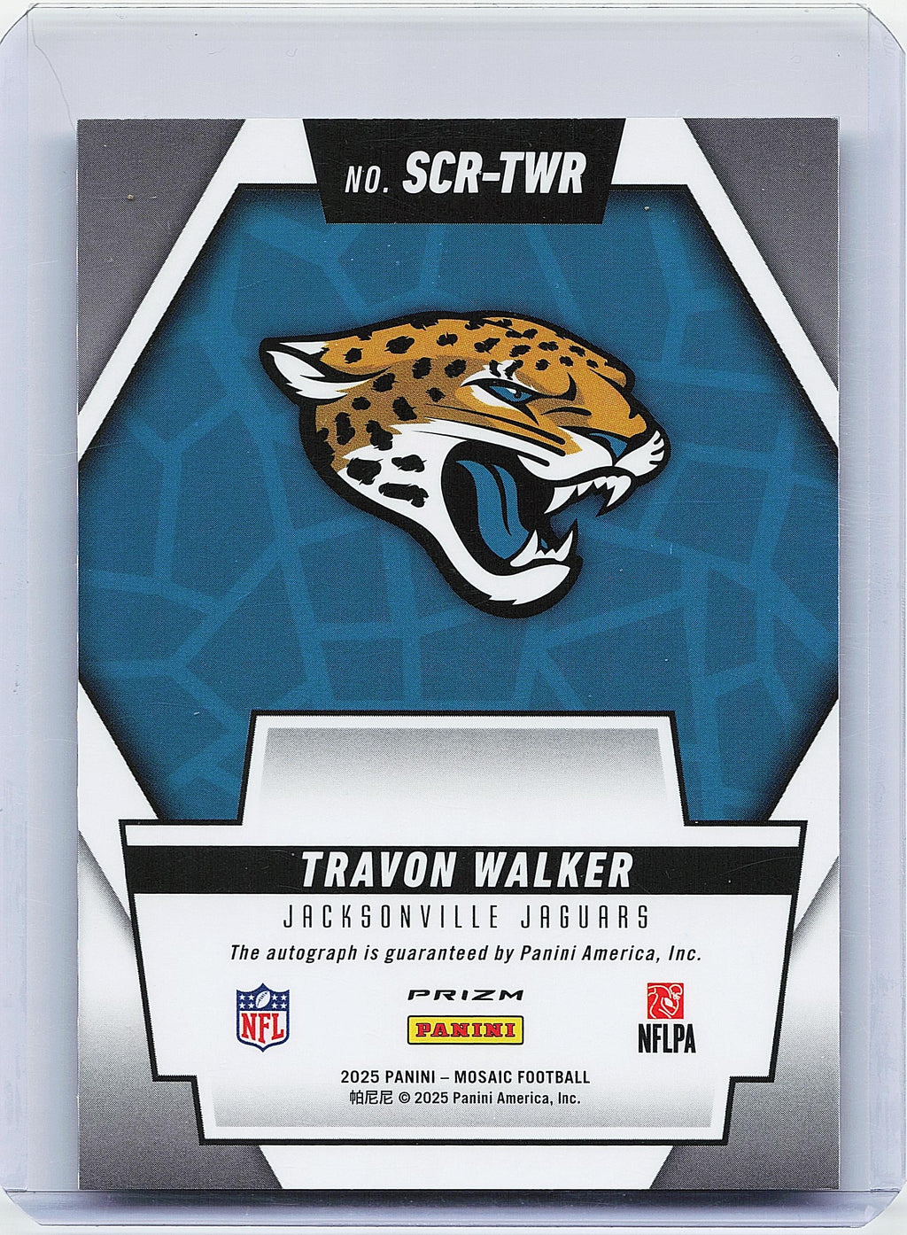 2025 Panini Mosaic #SCR-TWR Travon Walker Scripts