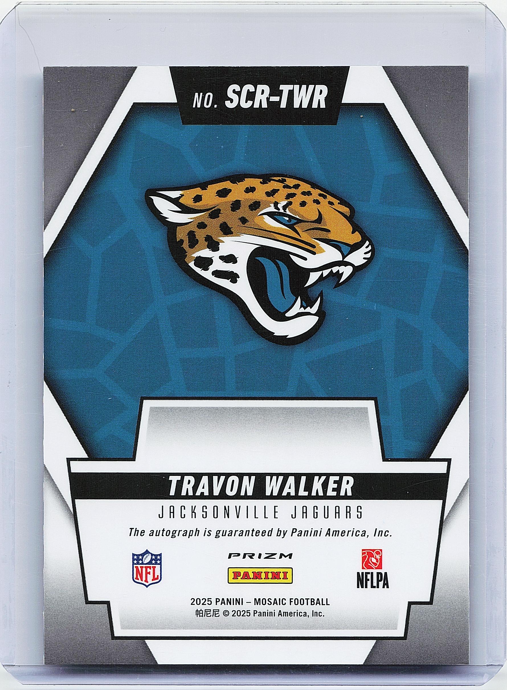 2025 Panini Mosaic #SCR-TWR Travon Walker Scripts