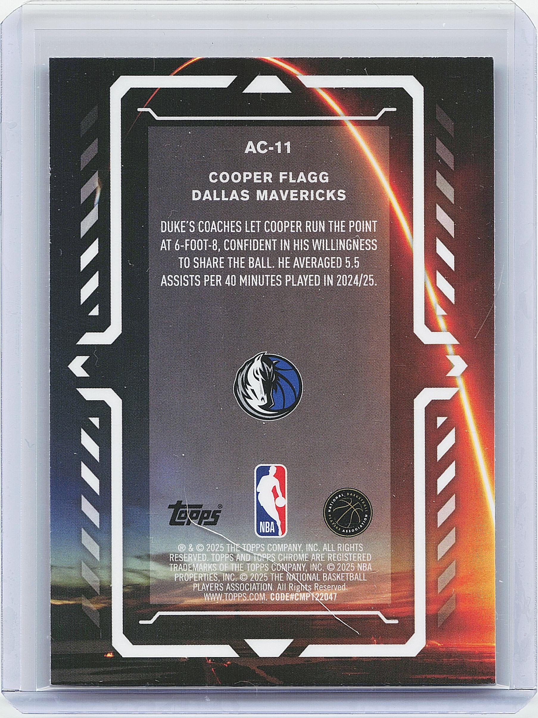 2025-26 Topps Chrome #AC-11 Cooper Flagg Activators