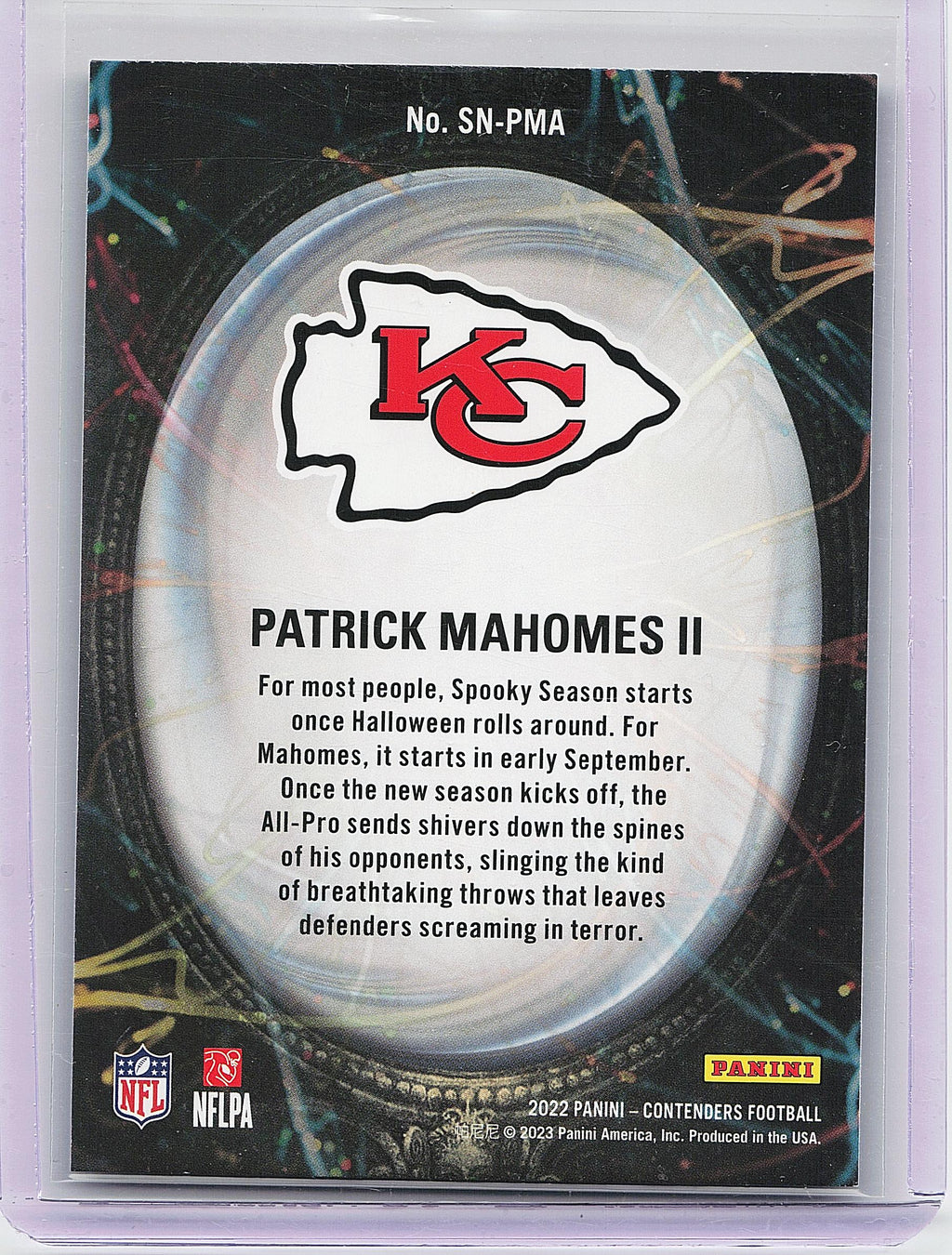 2022 Panini Contenders #SN-PMA Patrick Mahomes II Supernatural Emerald