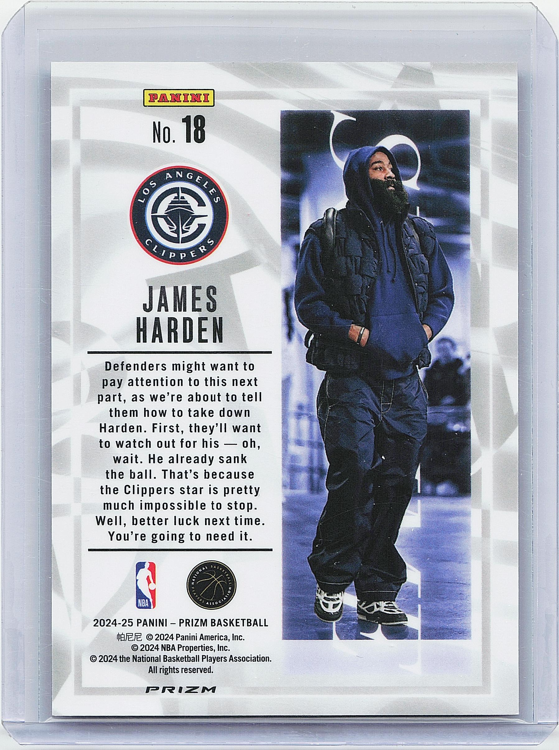 2024-25 Panini Prizm #18 James Harden Sublime