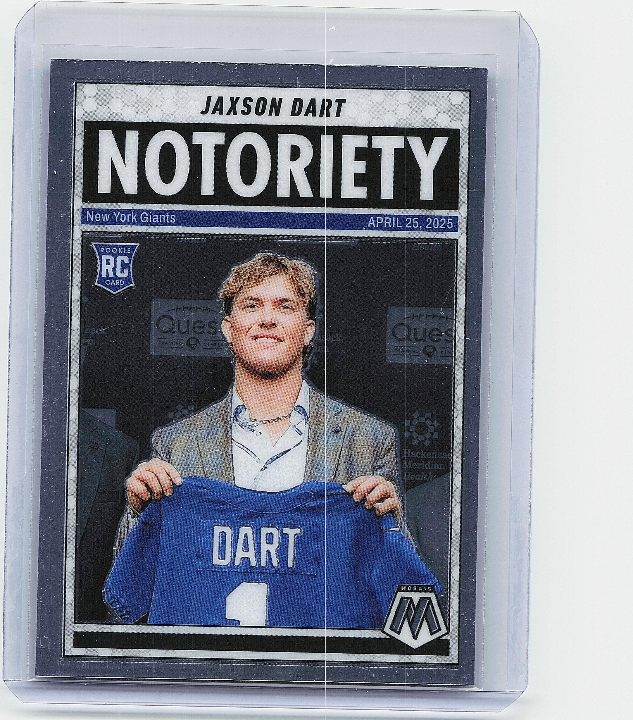 2025 Panini Mosaic #11 Jaxson Dart Notoriety Mosaic