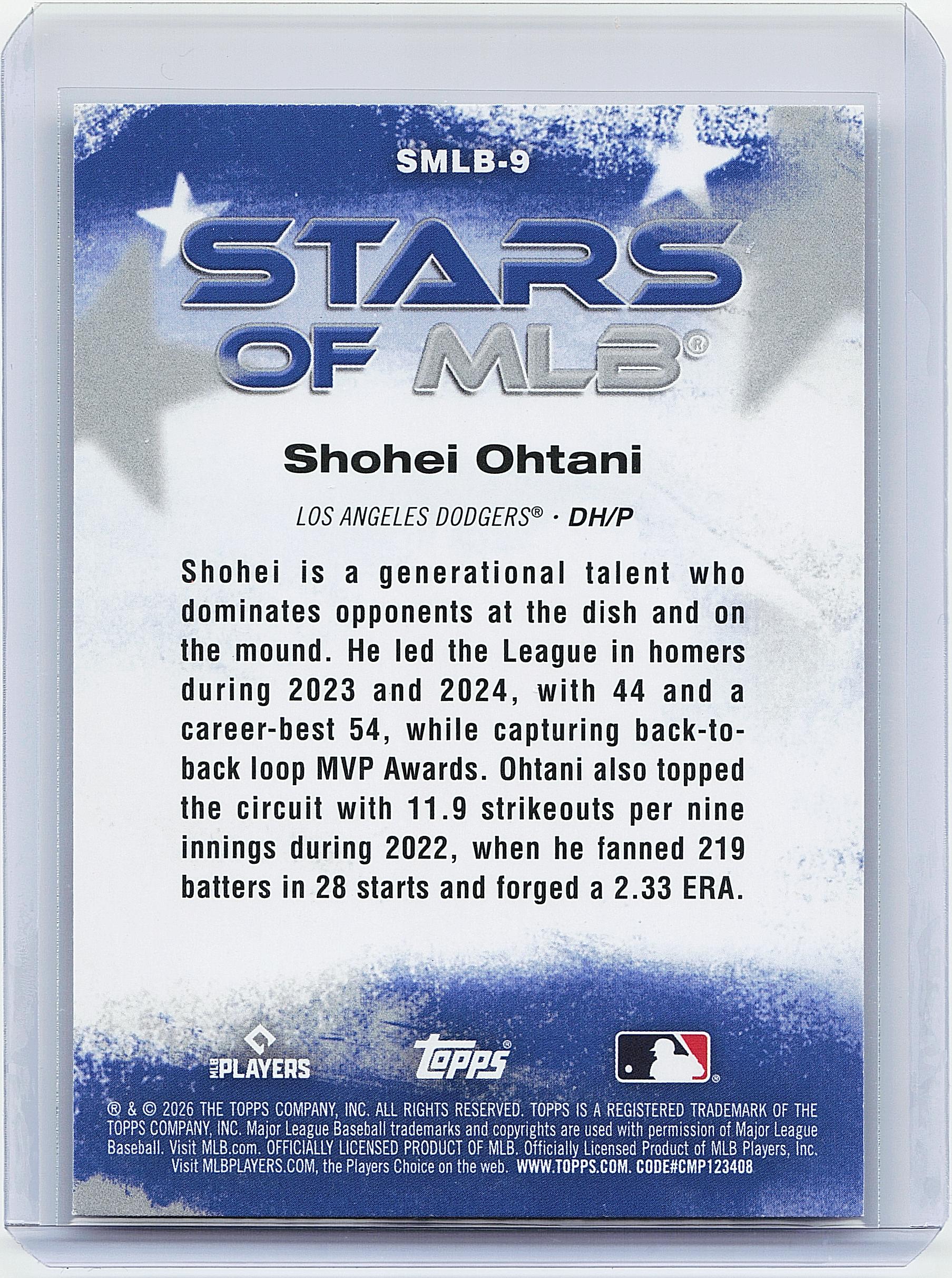 2026 Topps #SMLB-9 Shohei Ohtani Stars of MLB