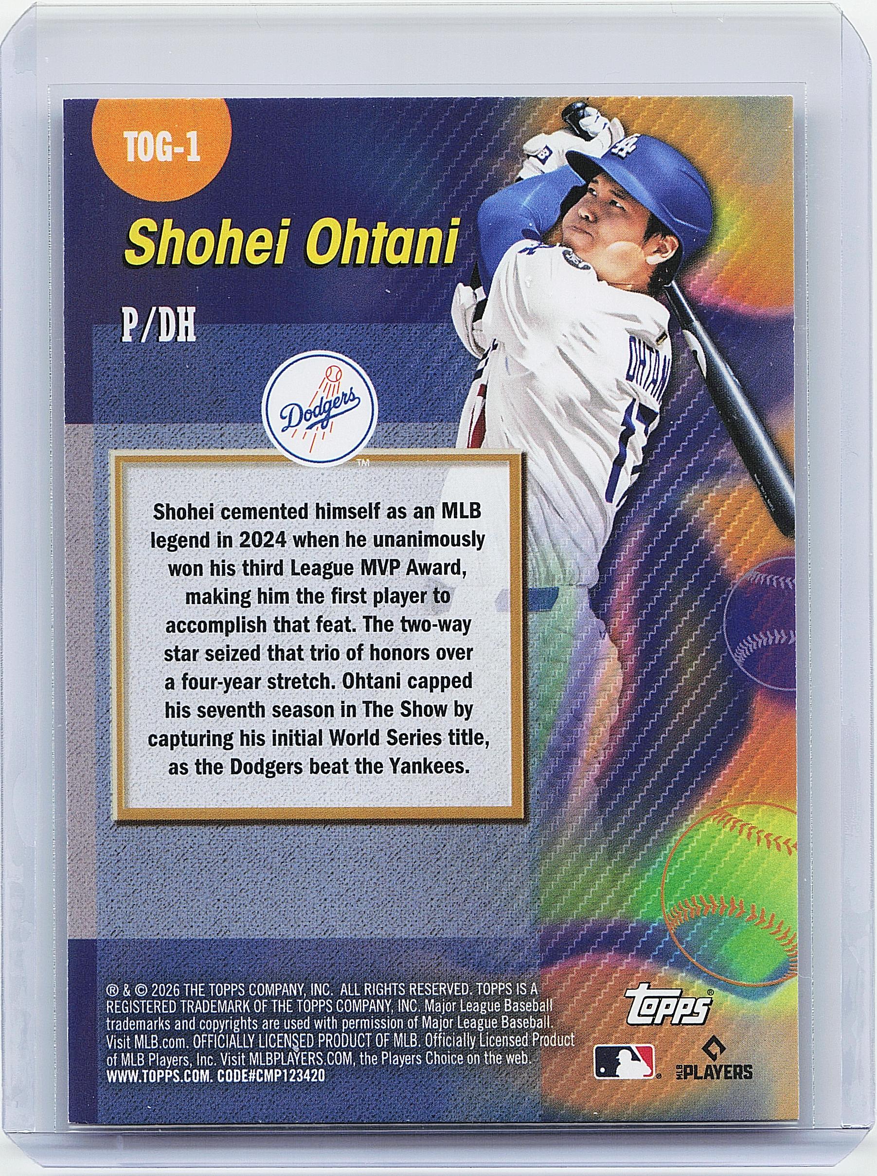 2026 Topps #TOG-1 Shohei Ohtani Titans of the Game