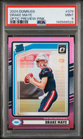 2024 Donruss #379 Drake Maye Optic Rated Rookies Preview Pink PSA 9
