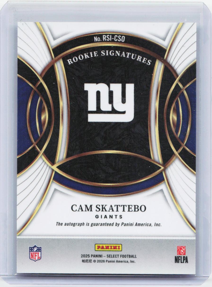 2025 Panini Select #RSI-CSO Cam Skattebo Rookie Signatures