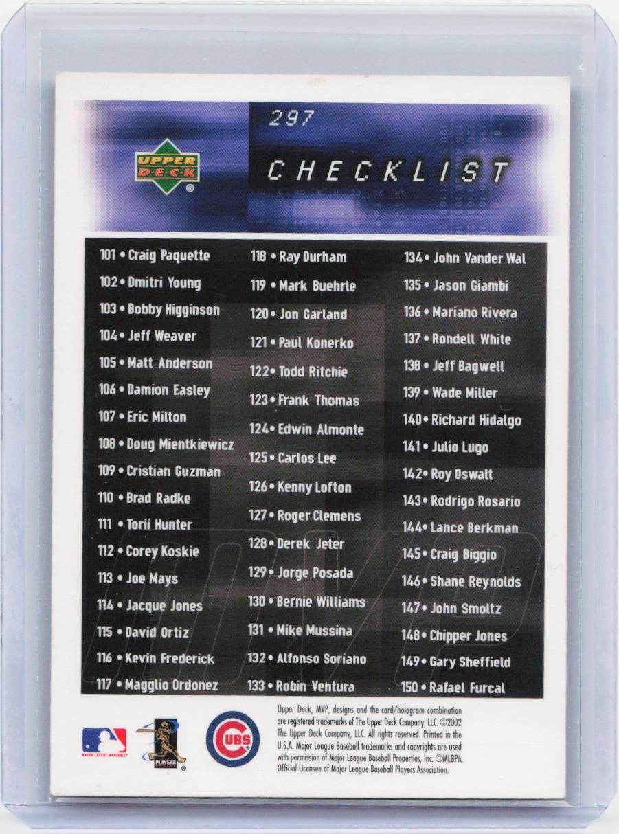 2002 Upper Deck MVP #297 Sammy Sosa