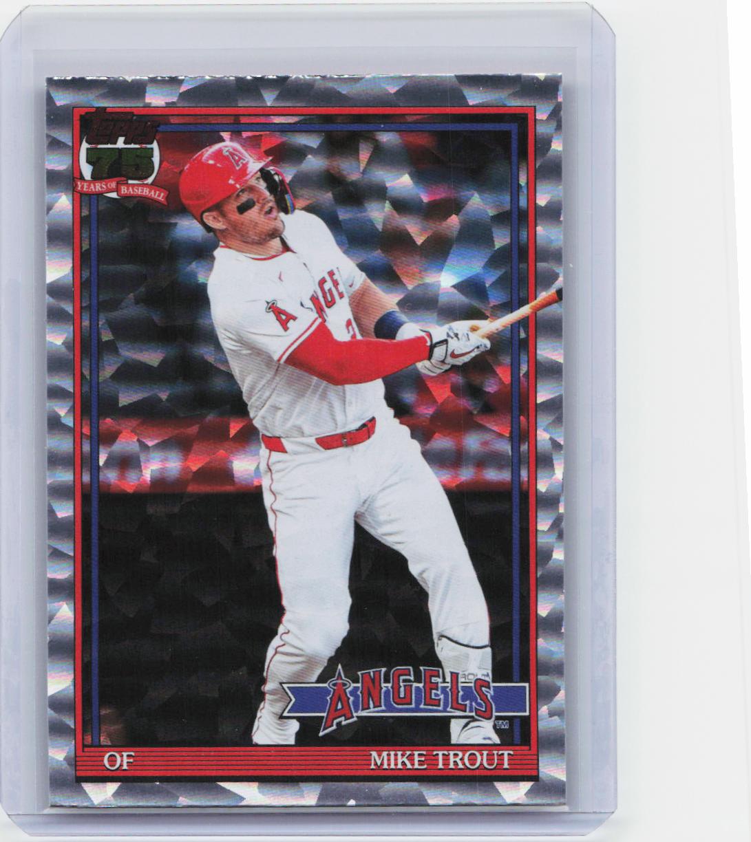 2026 Topps #T91-1 Mike Trout 1991 Topps Baseball 35th Anniversary Crackle Foil