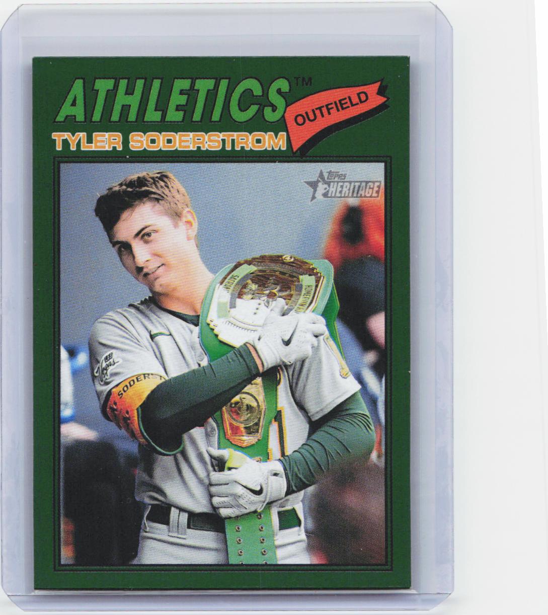 2026 Topps Heritage #101 Tyler Soderstrom Dark Green