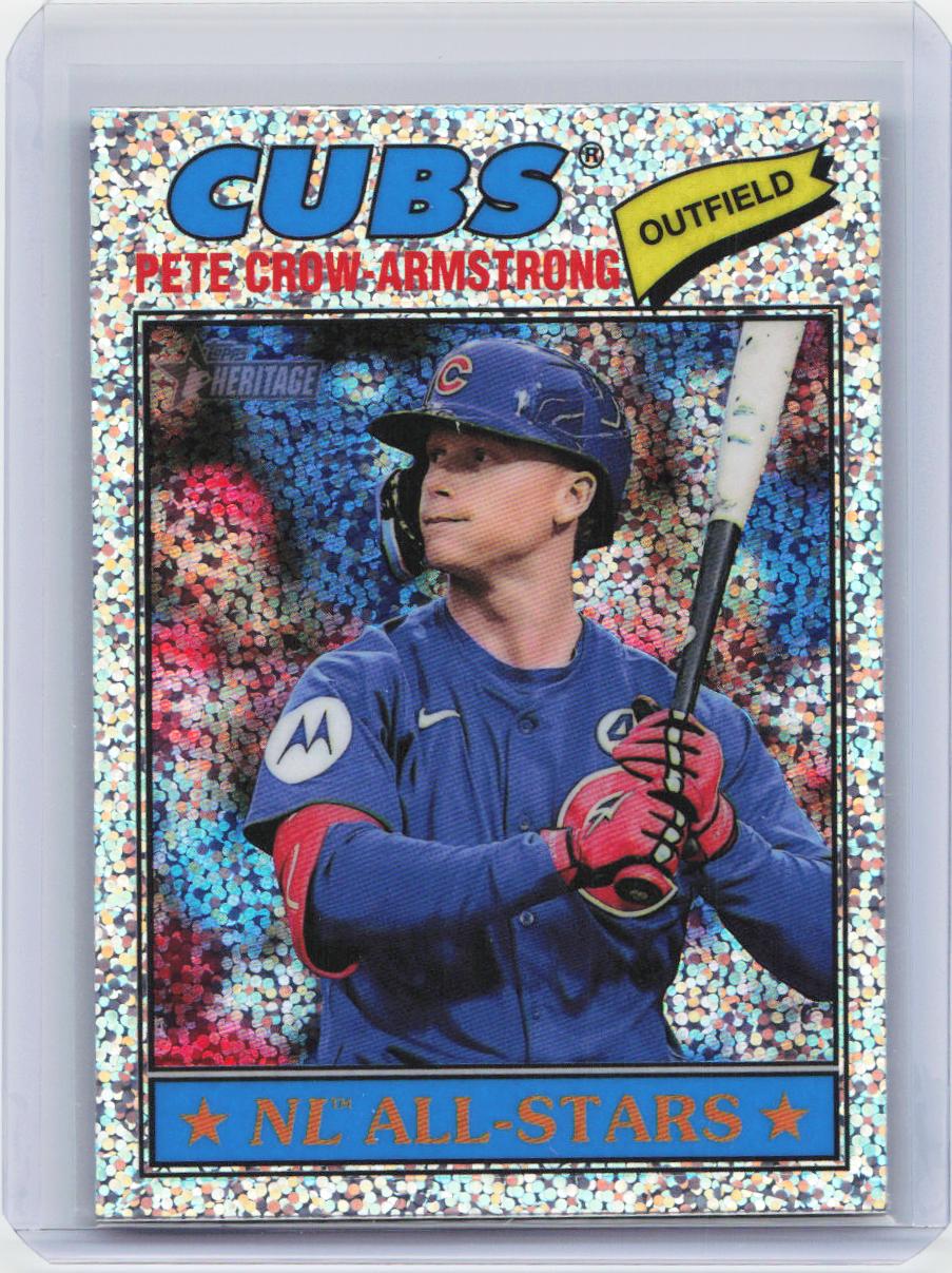 2026 Topps Heritage #261 Pete Crow-Armstrong Chrome Silver Sparkle Refractors