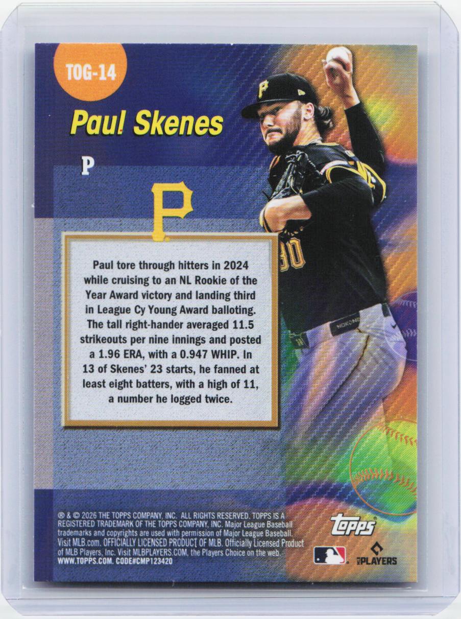 2026 Topps #TOG-14 Paul Skenes Titans of the Game