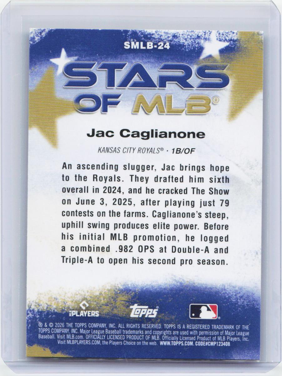 2026 Topps #SMLB-24 Jac Caglianone Stars of MLB
