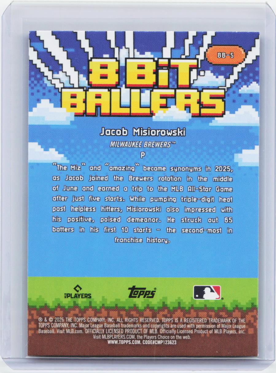 2026 Topps #8B-5 Jacob Misiorowski 8 Bit Ballers