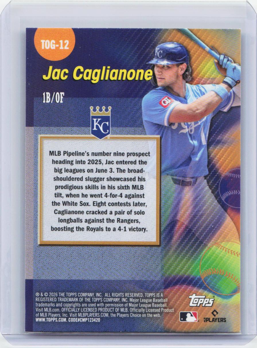 2026 Topps #TOG-12 Jac Caglianone Titans of the Game