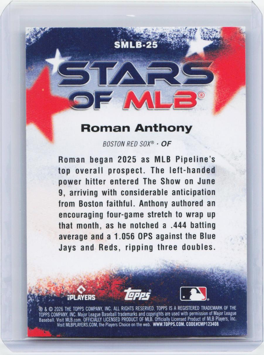2026 Topps #SMLB-25 Roman Anthony Stars of MLB