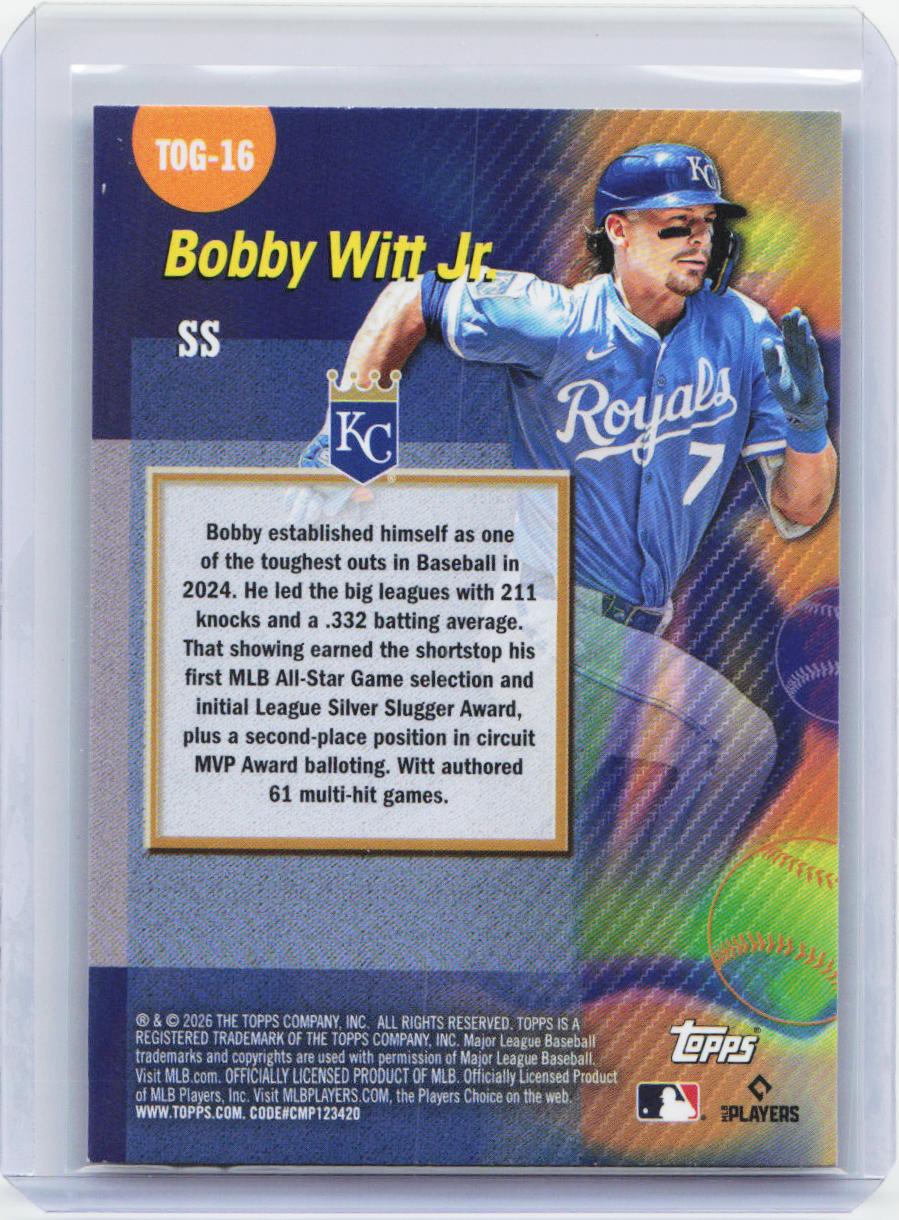2026 Topps #TOG-16 Bobby Witt Jr. Titans of the Game