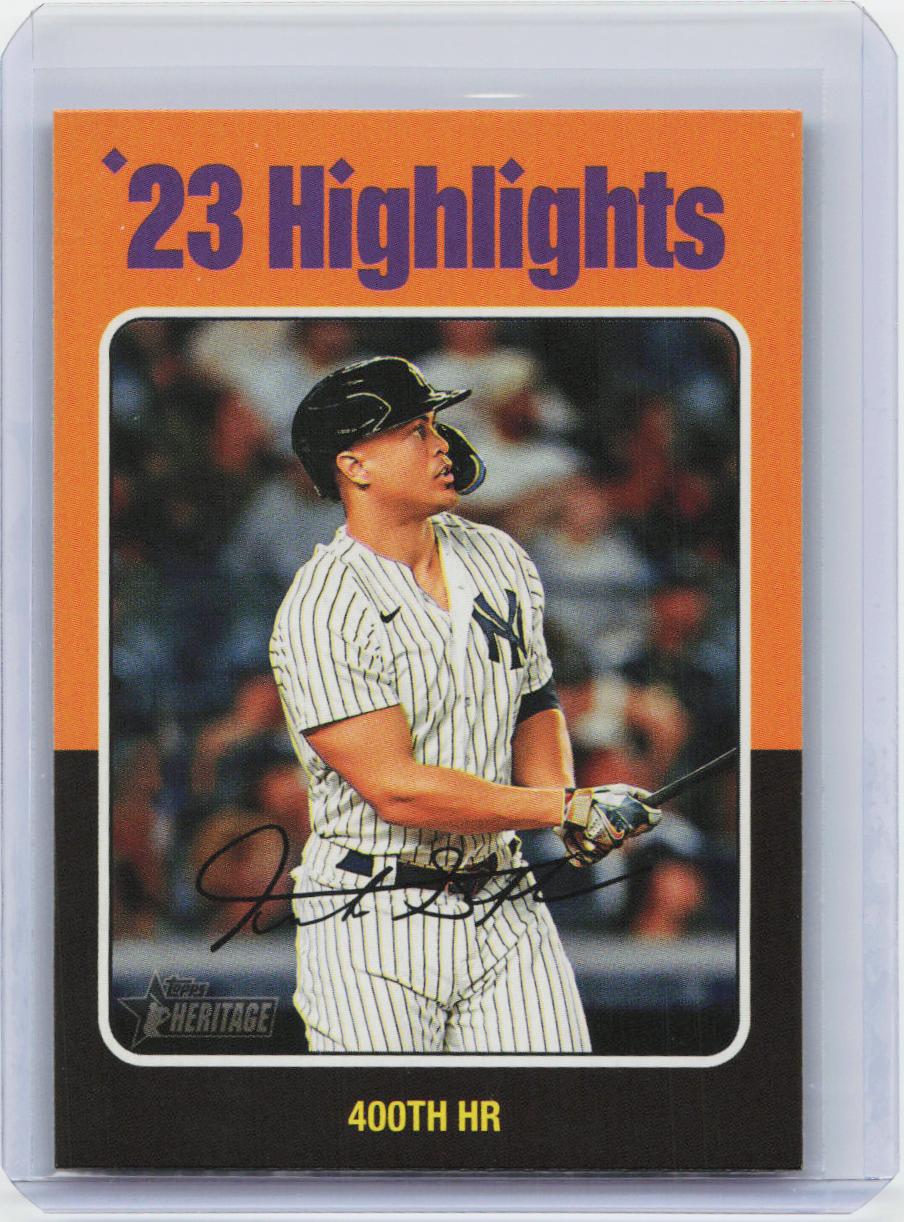 2024 Topps Heritage #3 400th HR (Giancarlo Stanton)