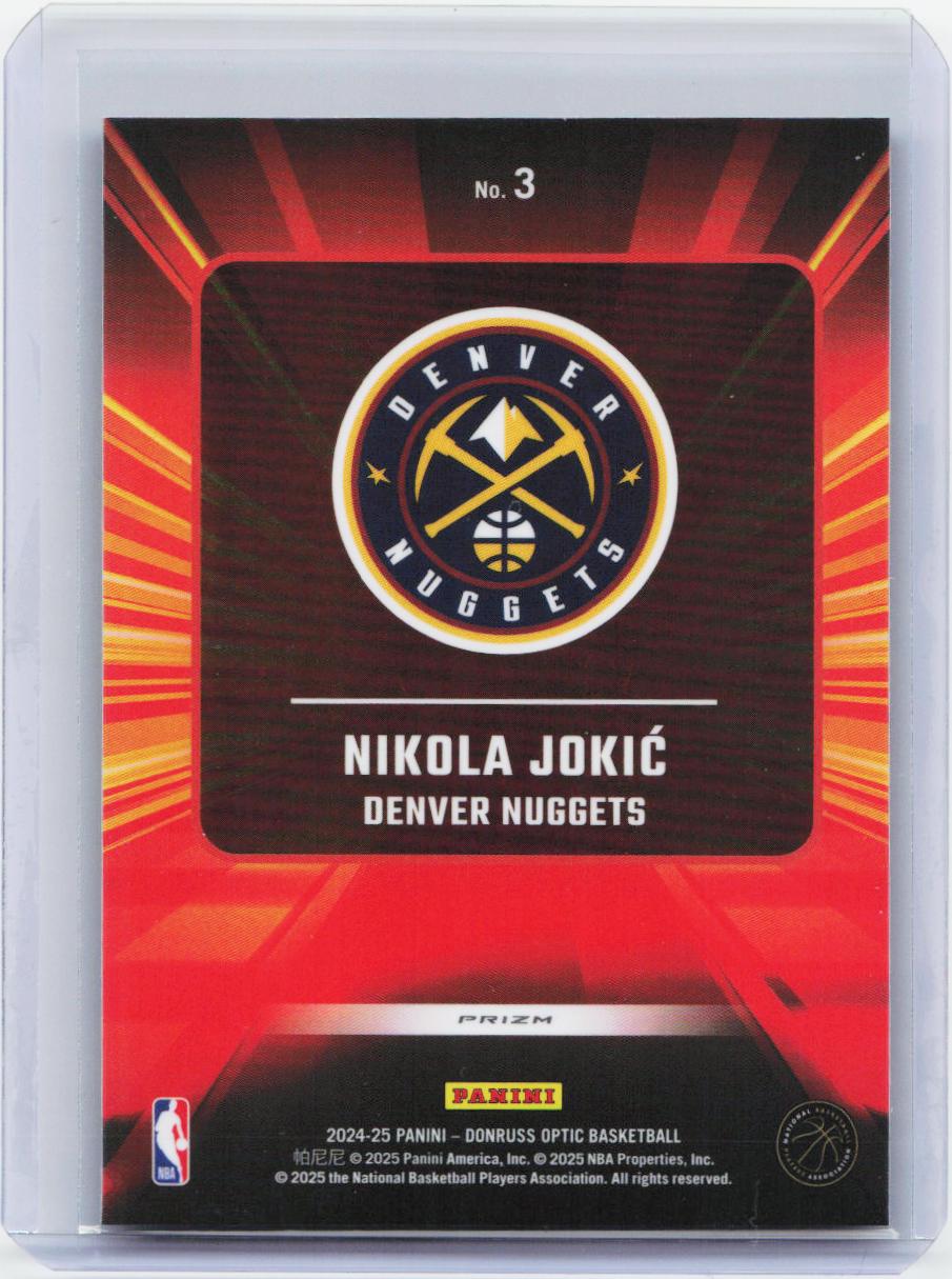 2024-25 Donruss Optic #3 Nikola Jokic Express Lane Purple