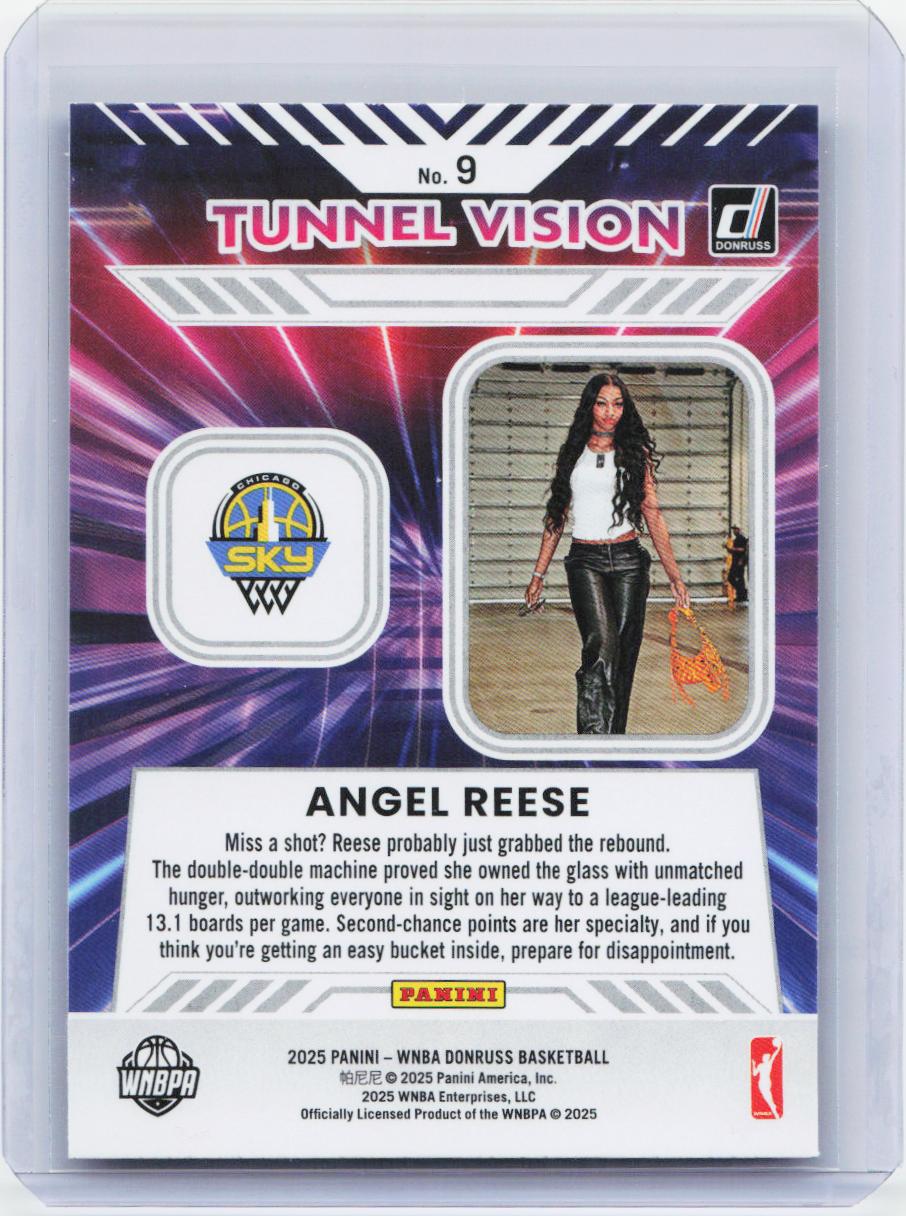 2025 Donruss WNBA #9 Angel Reese Tunnel Vision