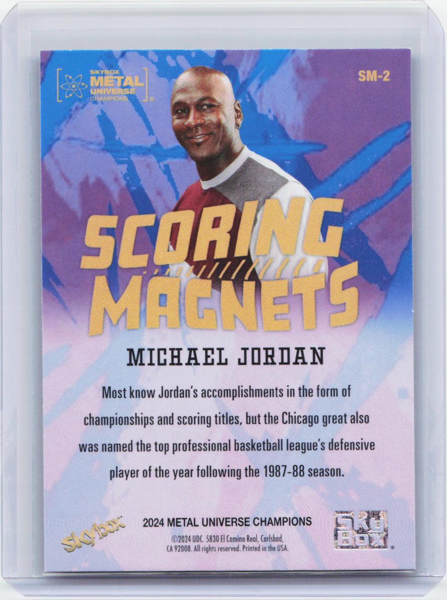 2024 SkyBox Metal Universe Champions #SM-2 Michael Jordan Scoring Magnets