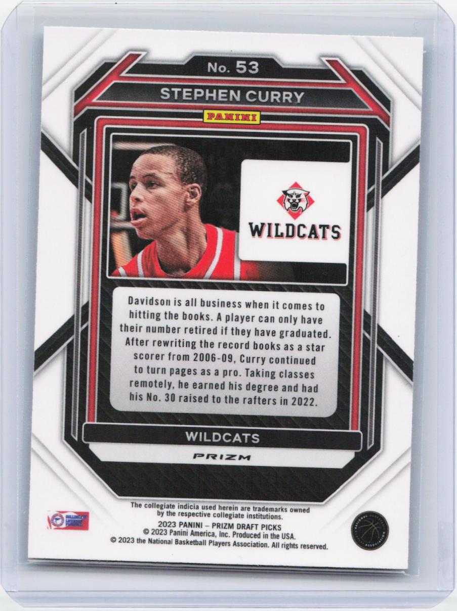 2023 Panini Prizm Draft Picks #53 Stephen Curry Green Wave