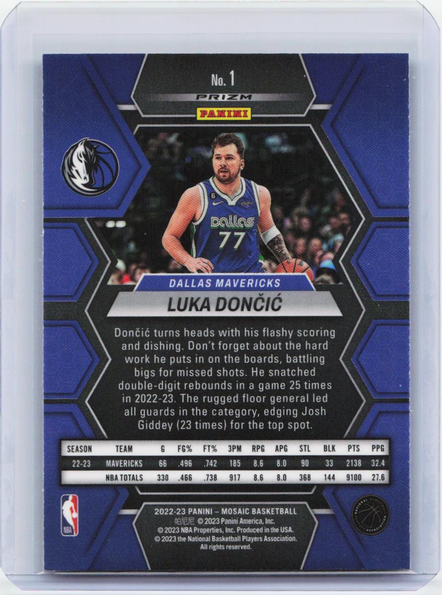 2022-23 Panini Mosaic #1 Luka Doncic Green