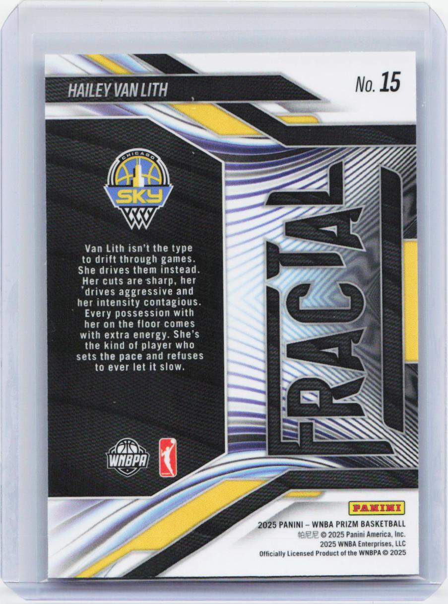 2025 Panini Prizm WNBA #15 Hailey Van Lith Fractal