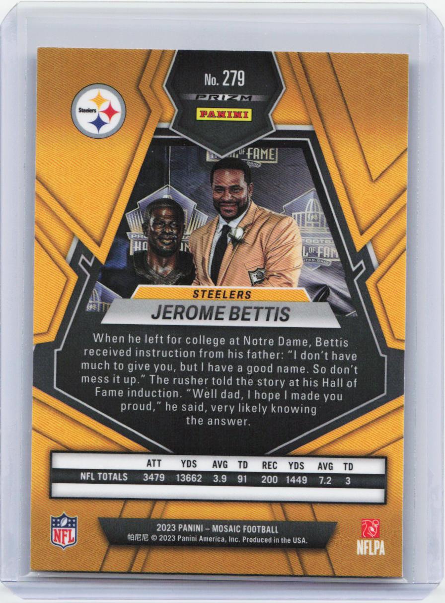 2023 Panini Mosaic #279 Jerome Bettis Camo Pink Mosaic