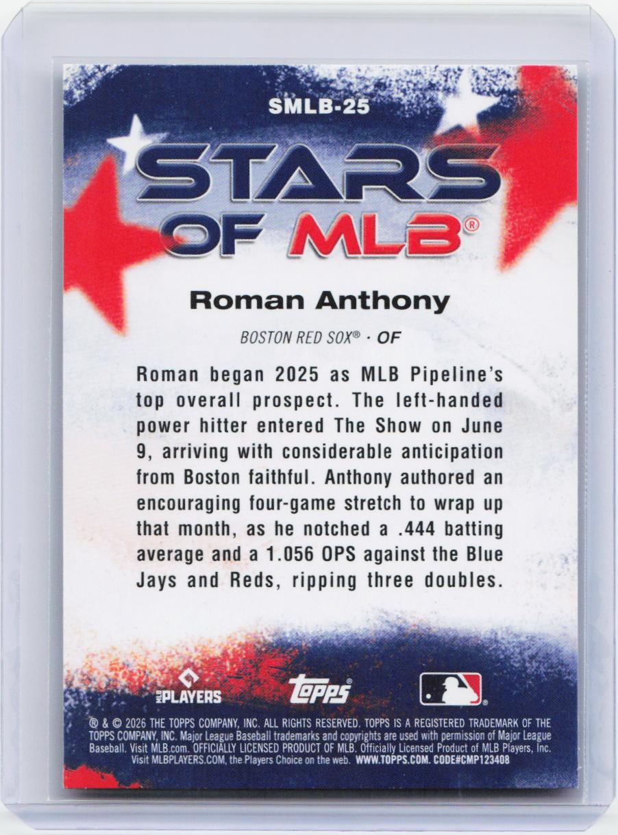 2026 Topps #SMLB-25 Roman Anthony Stars of MLB