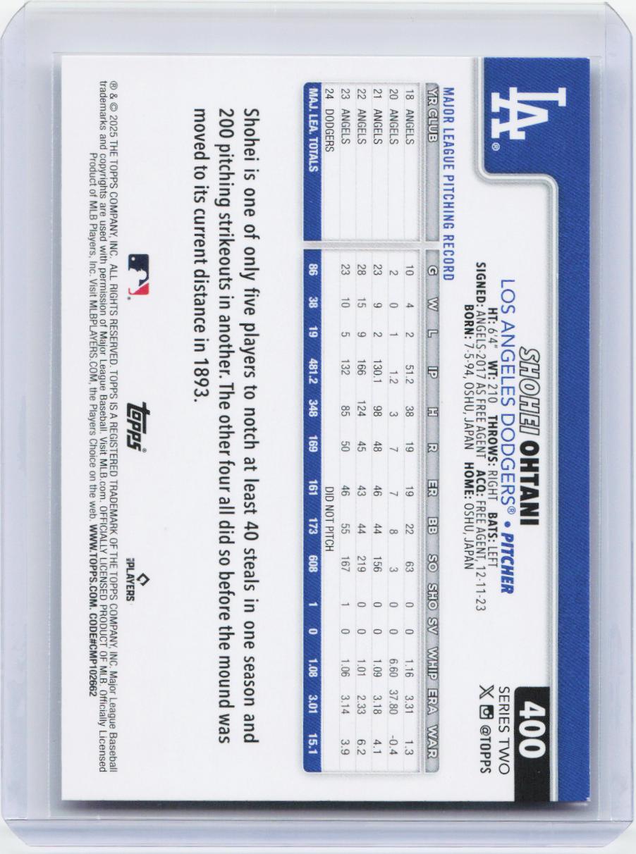2025 Topps #400 Shohei Ohtani